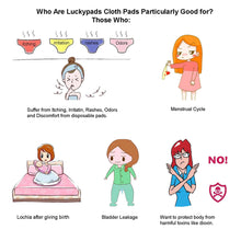 Load image into Gallery viewer, 3-Piece Organic Cotton Reusable Menstrual Pads(4 Size Optional)