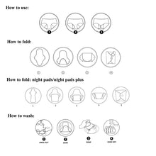 Load image into Gallery viewer, Luckypads organic cotton reusable menstrual pads instructions