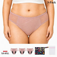 Load image into Gallery viewer, Lace Period Brief | ≈4 Regular Tampons | OEKO-TEX Certified | Free Wet Bag & Laundry Bag