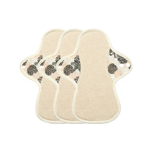 Load image into Gallery viewer, 3-piece Luckypads organic cotton cloth menstrual pads, Day Pads