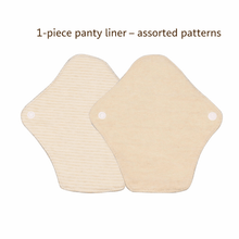 Load image into Gallery viewer, 1-piece Luckypads organic cotton cloth menstrual pads, Panty Liner with assorted patterns
