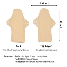 Load image into Gallery viewer, 3-piece Organic Cotton Cloth Menstrual Pads(4 Size Optional)