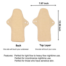 Load image into Gallery viewer, 3-piece Organic Cotton Cloth Menstrual Pads(4 Size Optional)