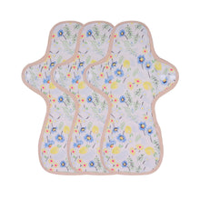 Load image into Gallery viewer, 3-piece Luckypads organic cotton reusable menstrual pads, Night Pads