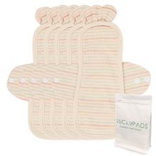 Load image into Gallery viewer, 5-piece Luckypads organic cotton reusable pads, Day Pads