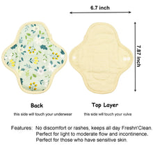 Load image into Gallery viewer, 5-piece 7.87“ Organic Cotton Reusable Pads(6 Patterns Optional)