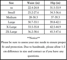 Load image into Gallery viewer, sizing chart of luckypads period swimwear teens