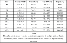 Load image into Gallery viewer, sizing chart of luckypads ladies period pants