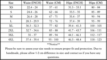 Load image into Gallery viewer, sizing chart of luckypads period underwear for women
