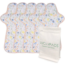 Load image into Gallery viewer, 5-piece 13.78" Organic Cotton Reusable Menstrual Pads(5 Patterns Optional)