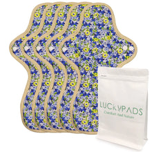 Load image into Gallery viewer, 5-piece Organic Cotton Reusable Menstrual Pads for Heavy Flow(7 Patterns Optional)