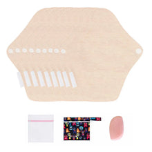 Load image into Gallery viewer, 9-Piece Organic Cotton Reusable Pantyliners(FREE Laundry Bag+Wet Bag+Stain-Removal Soap)