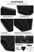 Load image into Gallery viewer, Lace Period Brief | ≈4 Regular Tampons | OEKO-TEX Certified | Free Wet Bag & Laundry Bag