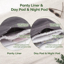 Load image into Gallery viewer, details of luckypads bamboo sanitary pads