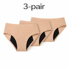 Load image into Gallery viewer, 3-pair luckypads ladies washable incontinence briefs,Beige