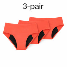 Load image into Gallery viewer, 3-pair luckypads ladies washable incontinence briefs,Orange