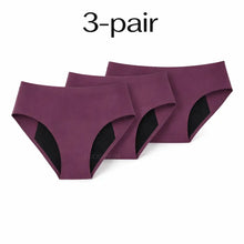 Load image into Gallery viewer, 3-pair luckypads ladies washable incontinence briefs,Purple