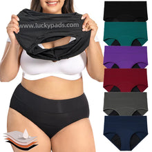 Load image into Gallery viewer, Front View of luckypads period briefs