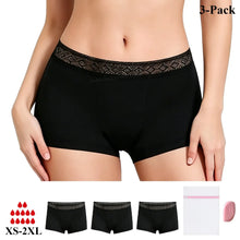 Load image into Gallery viewer, Front View of luckypads period proof underwear, Black