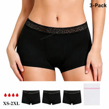 Load image into Gallery viewer, High Waisted Lace Period Boxer | ≈4 Regular Tampons | OEKO-TEX Certified | Free Wet Bag & Laundry Bag
