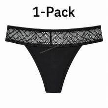 Load image into Gallery viewer, 3-Pack Lace Period Thong–OEKO-TEX Certified(FREE Stain-Removal Soap & Laundry Bag)
