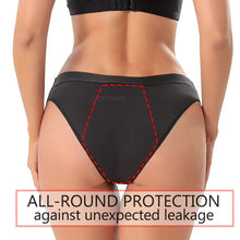 Load image into Gallery viewer, Back View of luckypads period underwear for girls, Black