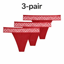 Load image into Gallery viewer, 3-pairluckypads period underwear thong, Red