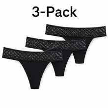 Load image into Gallery viewer, 3-Pack Lace Period Thong–OEKO-TEX Certified(FREE Stain-Removal Soap & Laundry Bag)