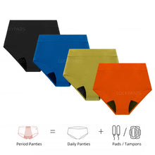 Load image into Gallery viewer, Absorbent Period and Bladder Leak Underwear - Brief - Moderate Flow(Mid-waist)