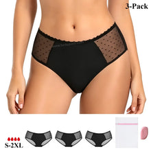 Load image into Gallery viewer, Front View of luckypads sexy period underwear, Black