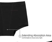 Load image into Gallery viewer, details of luckypads teen period underwear, Black