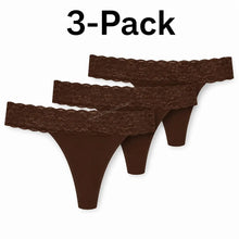 Load image into Gallery viewer, 3-Pack Lace Period Thong–30ml Absorbency | OEKO-TEX Certified(FREE Stain-Removal Soap & Laundry Bag)