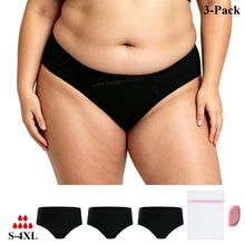 Load image into Gallery viewer, Front View of luckypads women period underwear, Black