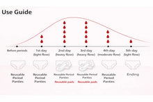 Load image into Gallery viewer, reusable period panties use guide