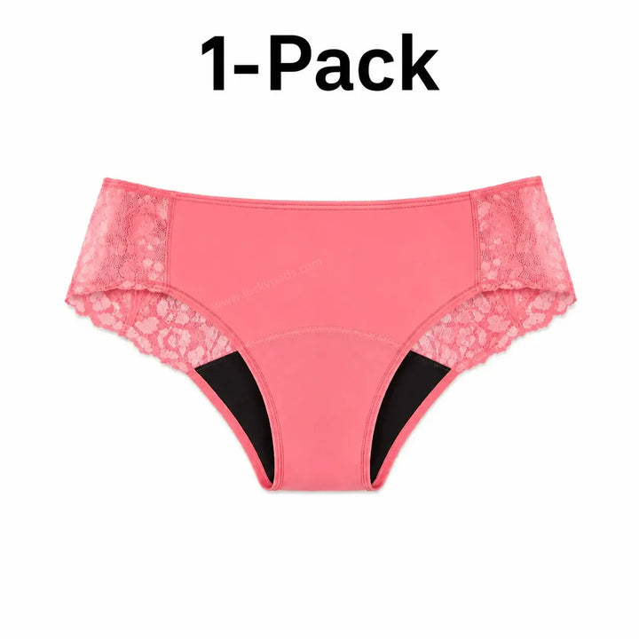 Lace Period Brief | ≈4 Regular Tampons | OEKO-TEX Certified | Free Wet Bag & Laundry Bag