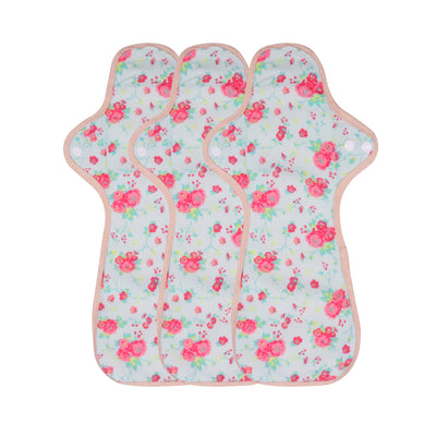 3-piece 13.78“ Organic Cotton Cloth Menstrual Pads(4 Patterns Optional)