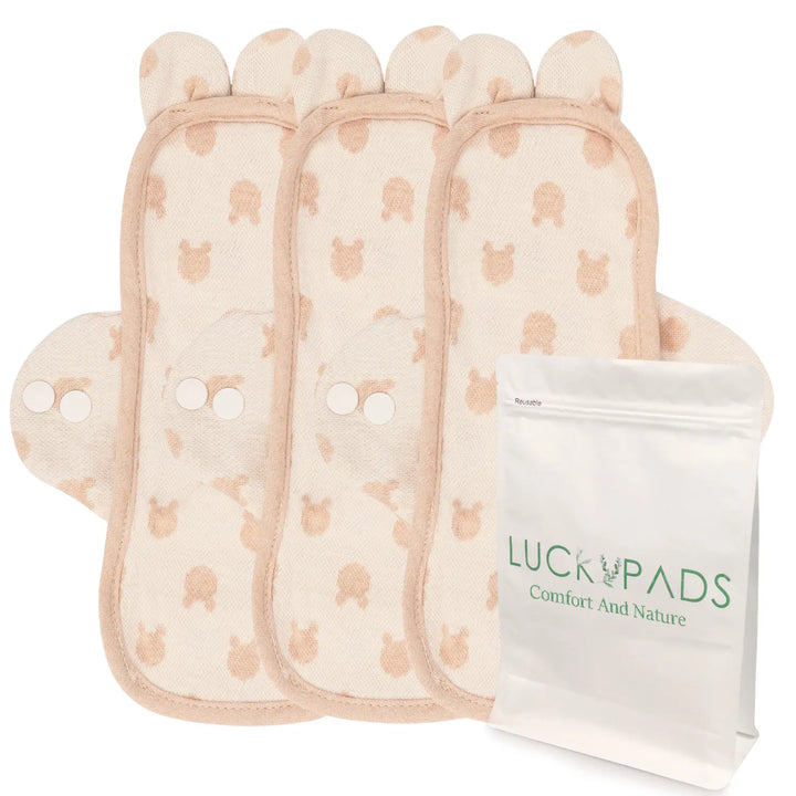 3-piece Organic Cotton Cloth Menstrual Pads(3 Sizes Optional)