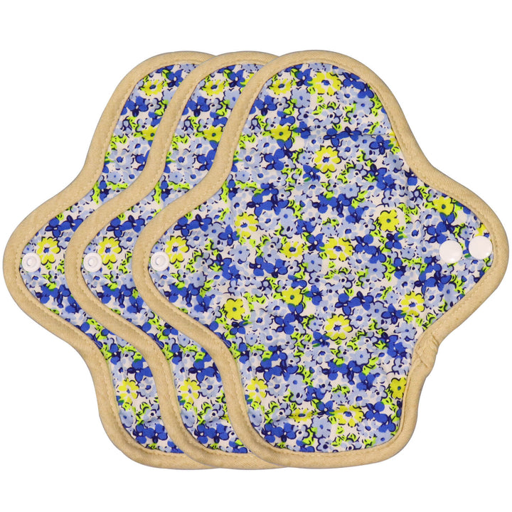 3-piece Luckypads cloth menstrual pads, Panty Liners Plus