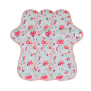 3-piece Luckypads cloth menstrual pads, Overnight Pads