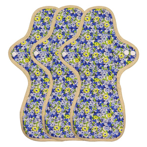 3-piece Luckypads cloth menstrual pads, Overnight Pads
