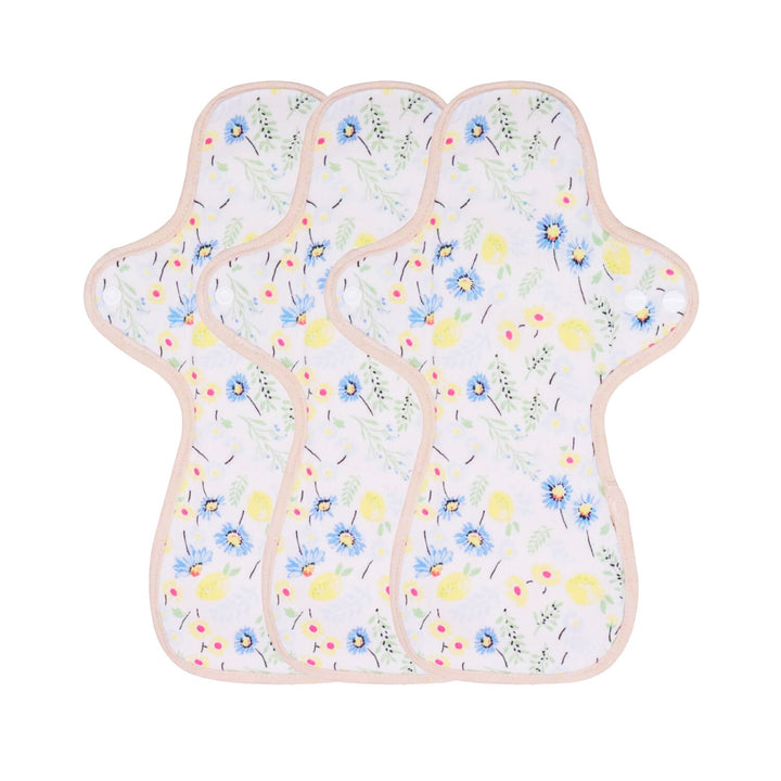 3-piece Luckypads cloth menstrual pads, Night Pads