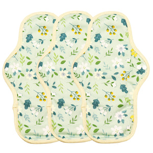3-piece Luckypads cloth menstrual pads, Night Pads