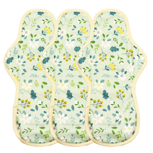 3-piece Luckypads cloth menstrual pads, Night Pads Plus