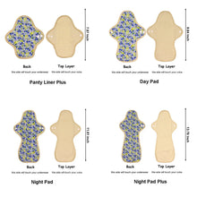 Load image into Gallery viewer, 3-piece Organic Cotton Cloth Menstrual Pads(4 Size Optional)
