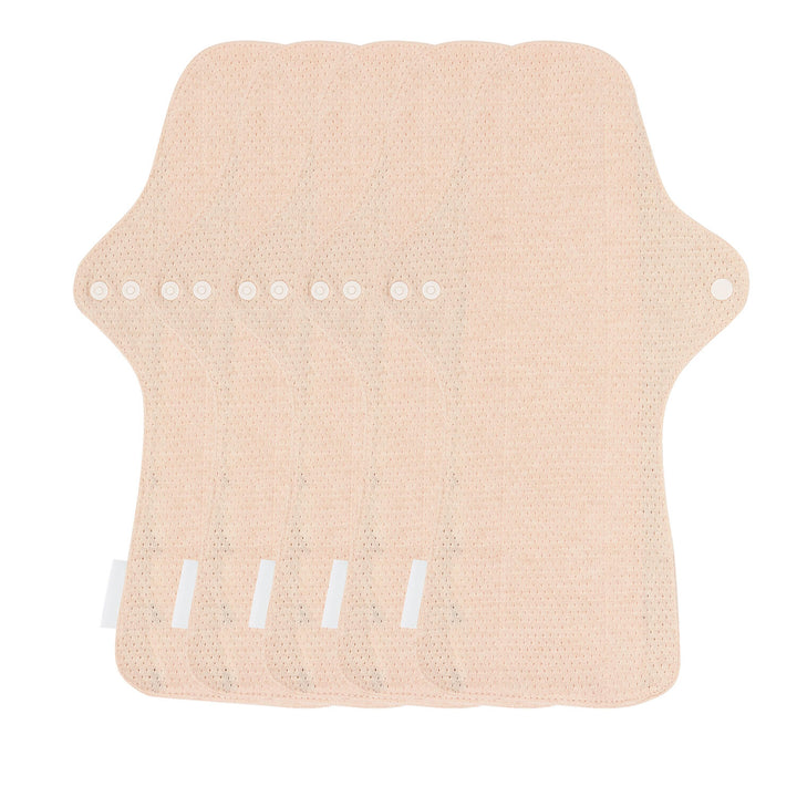 5-piece Luckypads cloth menstrual pads for heavy flow, Night Pads