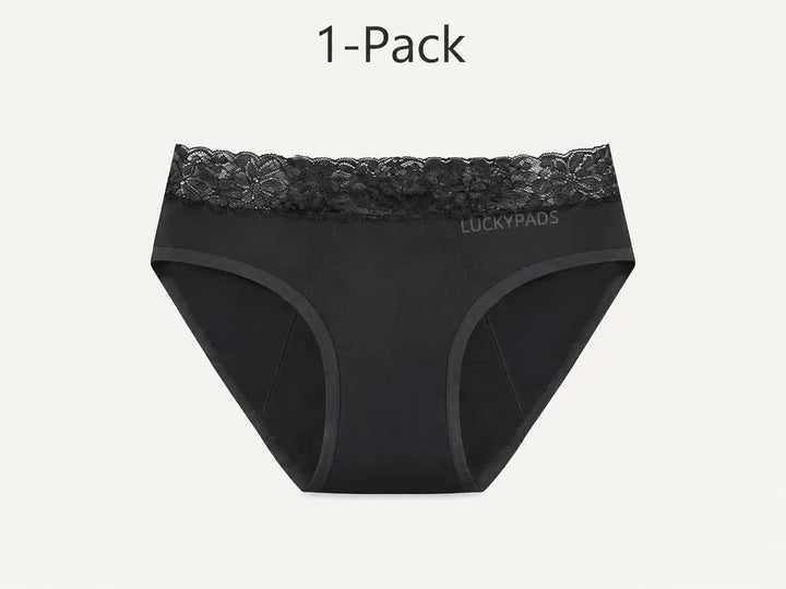 Detachable Lace Period Brief | ≈4 Regular Tampons | OEKO-TEX Certified | Free Wet Bag & Laundry Bag