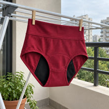Load image into Gallery viewer, High Waist Period Brief | ≈4 Regular Tampons | OEKO-TEX Certified | Free Wet Bag &amp; Laundry Bag
