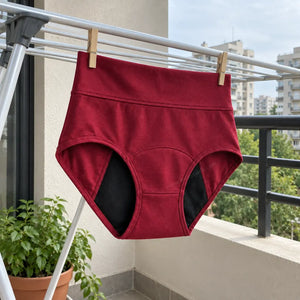 High Waist Period Brief | ≈4 Regular Tampons | OEKO-TEX Certified | Free Wet Bag & Laundry Bag