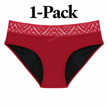 Load image into Gallery viewer, Mid Rise Lace Period Brief | ≈4 Regular Tampons | OEKO-TEX Certified | Free Wet Bag &amp; Laundry Bag
