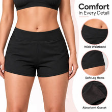 Load image into Gallery viewer, Boyshort Period Swimwear | ≈3 Regular Tampons | OEKO-TEX Certified | Free Wet Bag &amp; Laundry Bag
